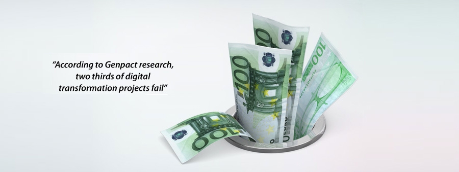 Two third of digital transformation projects fail
