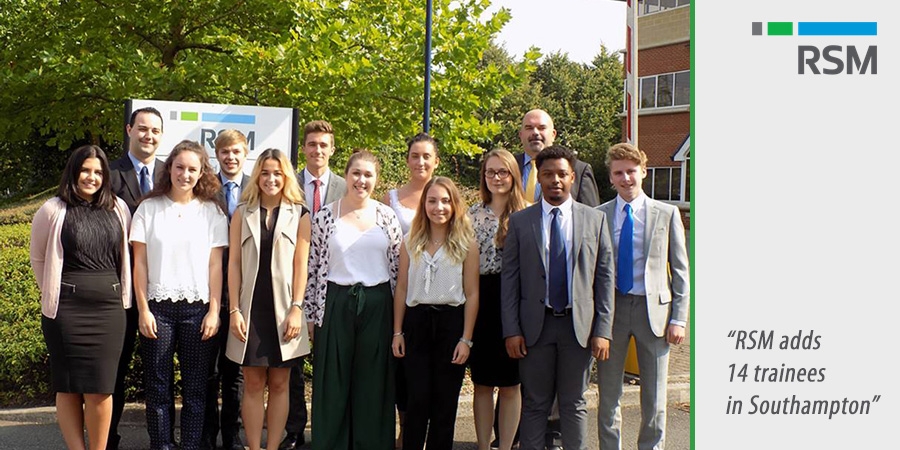 RSM adds 14 trainees in Southampton