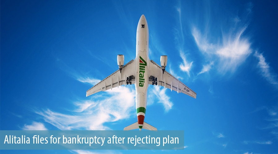 Alitalia files for bankruptcy after rejecting plan