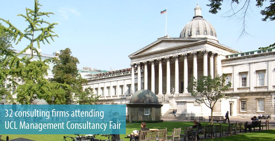 32 consulting firms attending UCL Management Consultancy Fair