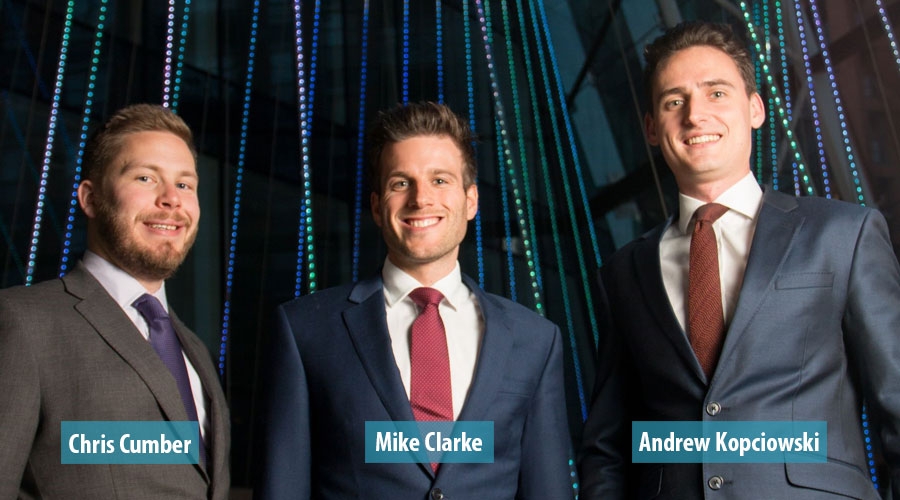 Chris Cumber, Mike Clarke & Andrew Kopciowski