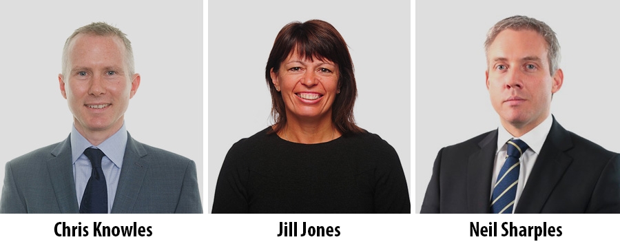 Chris Knowles, Jill Jones and Neil Sharples