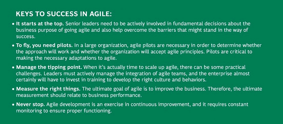 Keys to success in Agile