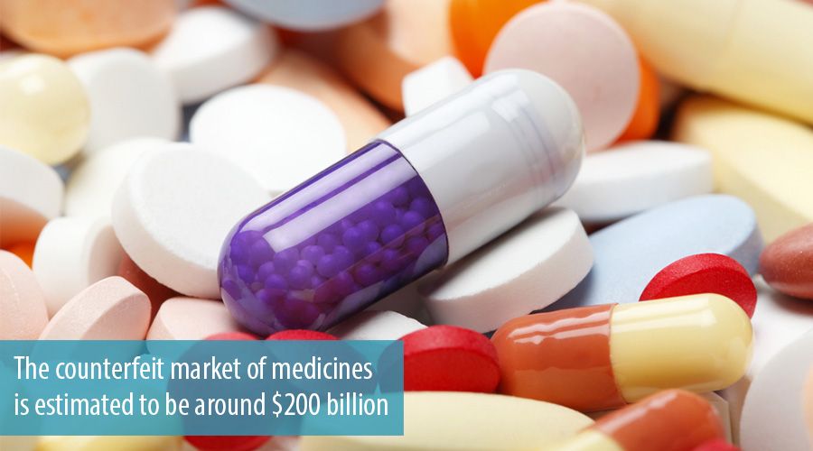 The counterfeit market of medicines is estimated to be around $200 billion