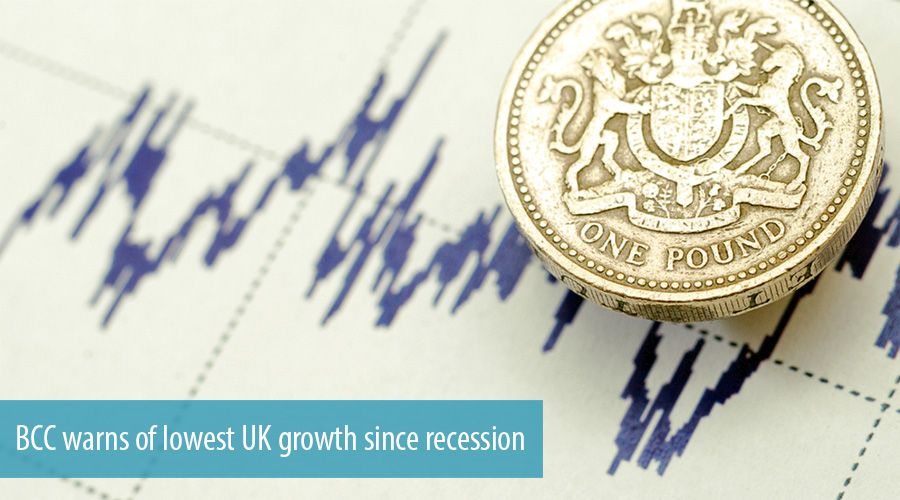 BCC warns of lowest UK growth since recession