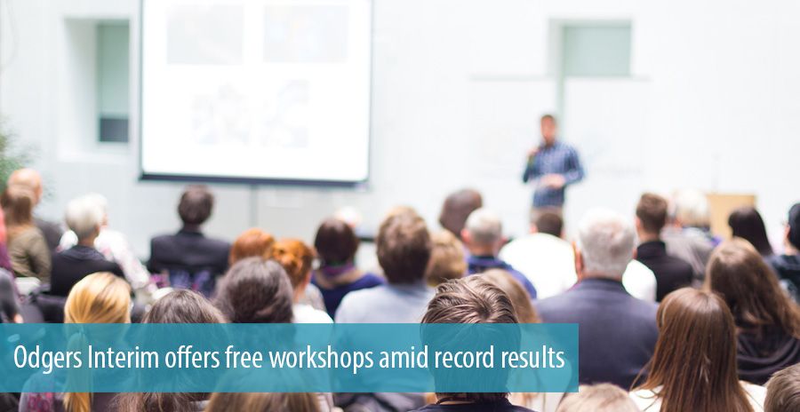 Odgers Interim offers free workshops amid record results