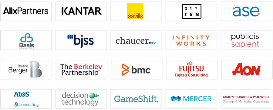 The top consulting firms in the UK (40 - 60)
