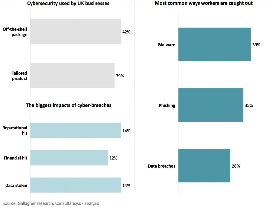Cybersecurity used by UK businesses