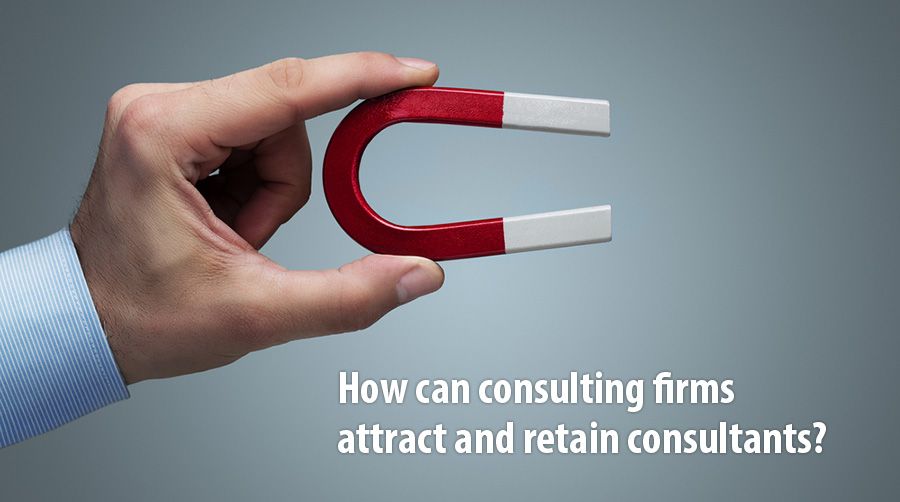 How can consulting firms attract and retain consultants?