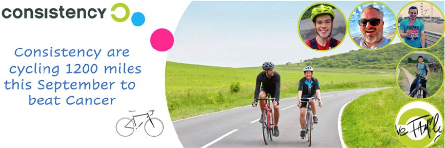 Consistency's UK team to cycle 1,200 miles for charity