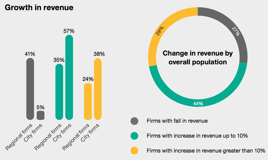 Revenue - a very polarised year Revenue - a very polarised year