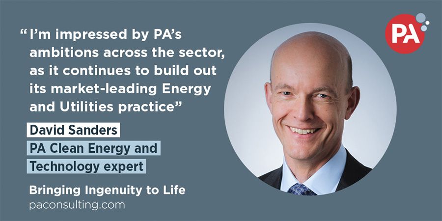 David Sanders joins PA Consulting’s utilities practice 