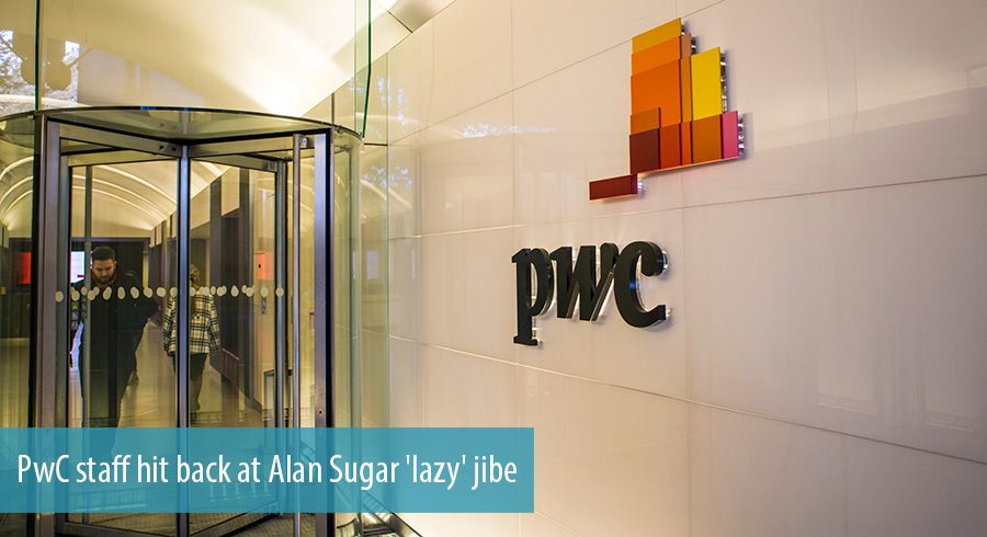 PwC staff hit back at Alan Sugar 'lazy' jibe