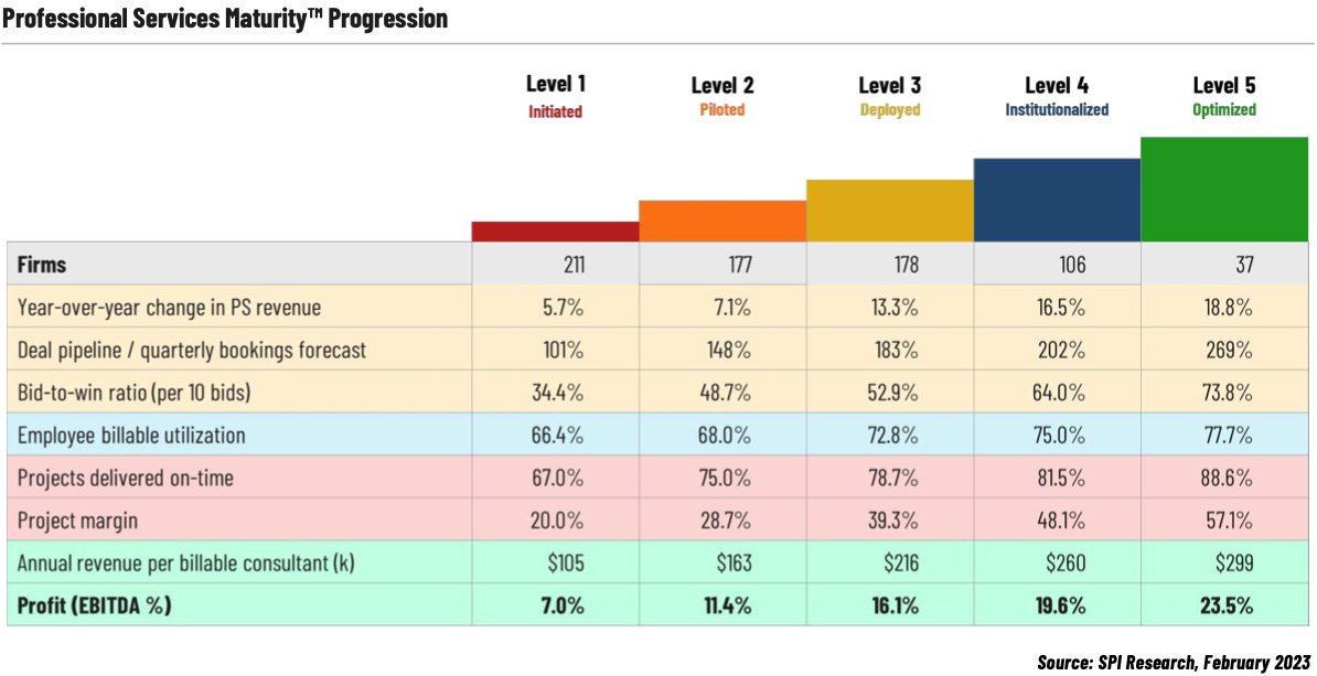 Professional Services Maturity Progression