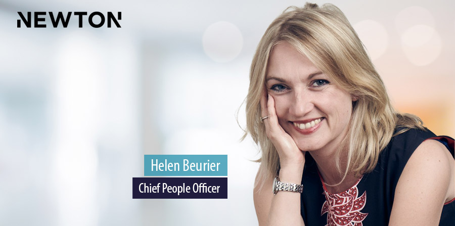 Helen Beurier leads people offering at Newton