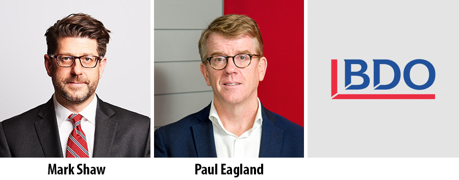 Mark Shaw to succeed Paul Eagland as BDO managing partner