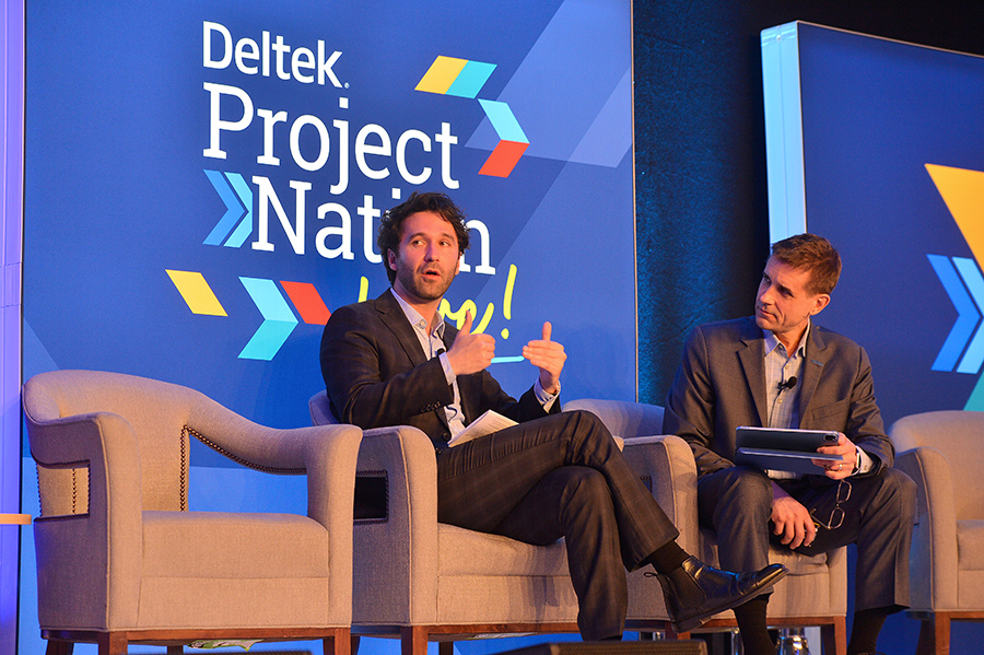 Walter Pasquarelli and Bret Tushaus at Deltek Project Nation Live in London