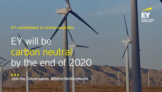 EY commits to being carbon neutral by end of 2020