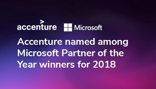 Accenture named among Microsoft Partner of the Year winners for 2018