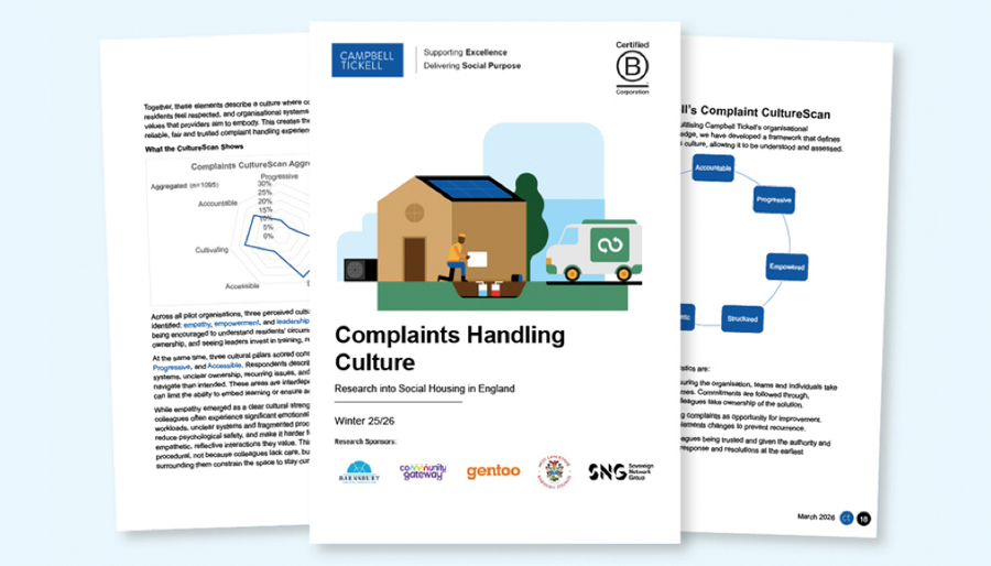Campbell Tickell launches scan to boost complaints handling culture in social housing